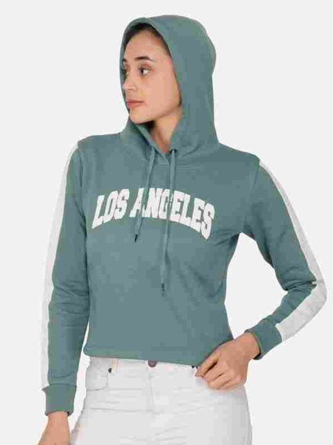 

NEU LOOK FASHION Women Green Printed Sweatshirt