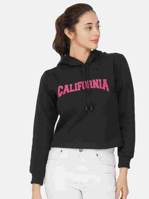 

NEU LOOK FASHION Women Black Printed Sweatshirt