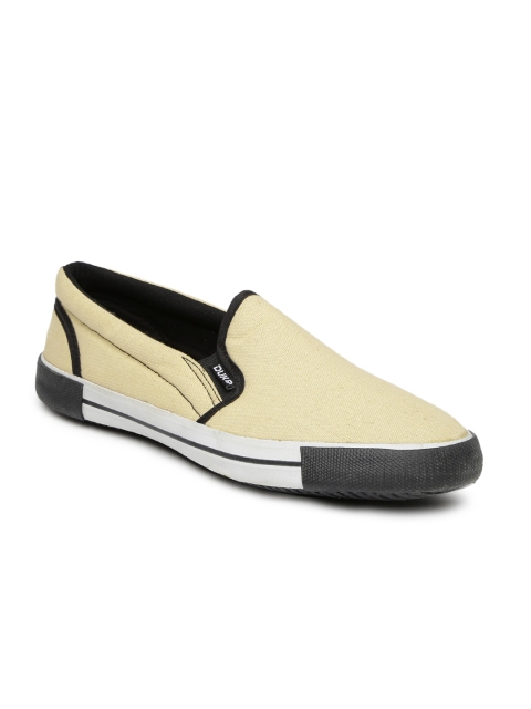 

Duke Men Khaki Solid Slip-On Sneakers