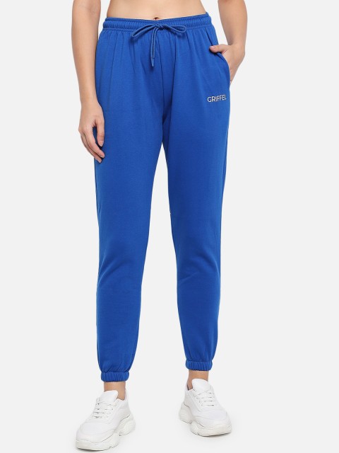 

GRIFFEL Women Blue Solid Joggers