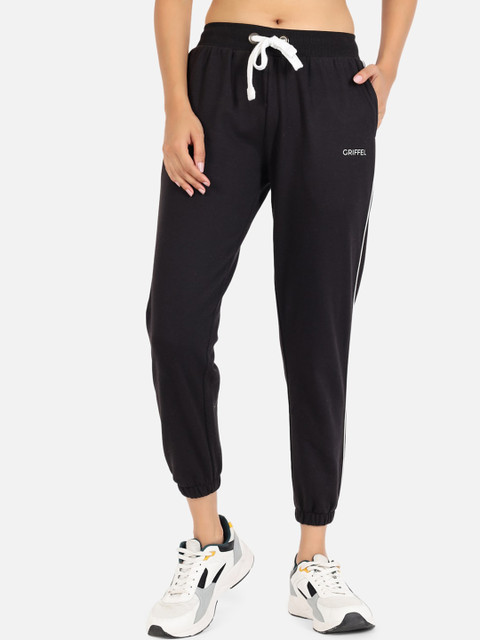 

GRIFFEL Women Black Solid Joggers