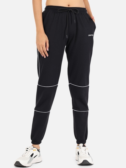 

GRIFFEL Women Black Solid Joggers