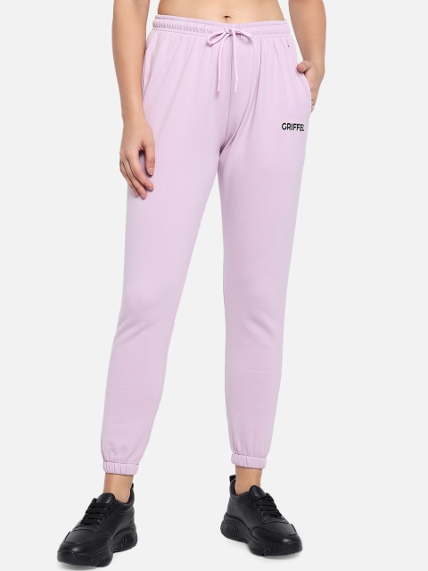 

GRIFFEL Women Purple Solid Joggers