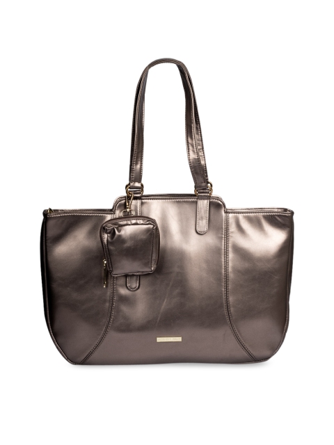 

Aeropostale Silver-Toned PU Bowling Shoulder Bag