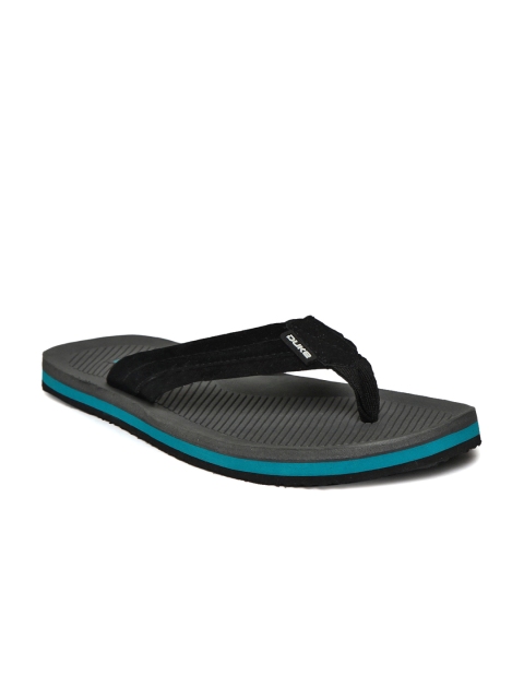 

Duke Men Black & Grey Flip-Flops