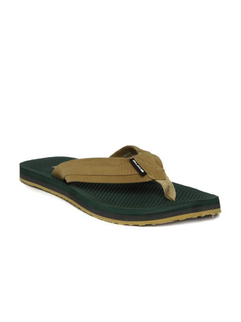

Duke Men Brown & Olive Green Flip-Flops