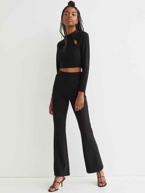 

H&M Women Black Flared Leggings