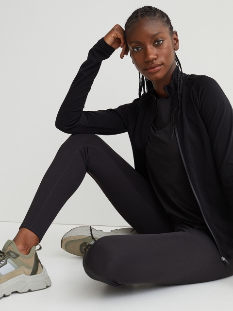 

H&M Women Black Winter Running Tights