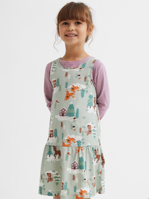 

H&M Girls Green & Purple 2-Piece Cotton Jersey Set