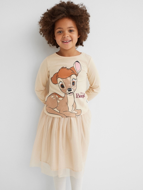 

H&M Girls Beige 2-piece printed set