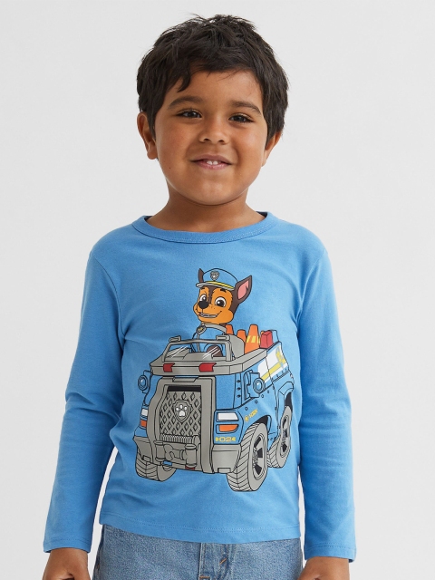 

H&M Boys Pink Blue & Yellow 3-pack printed jersey tops