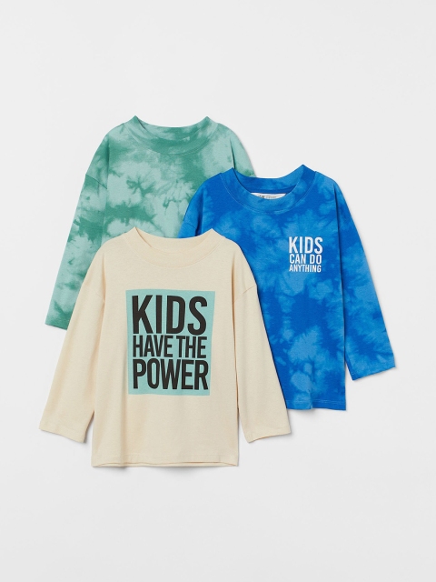 

H&M Boys 3-pack oversized jersey top, White