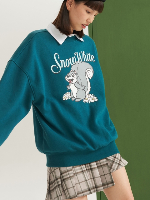 

H&M Women Green Oversized sweatshirt