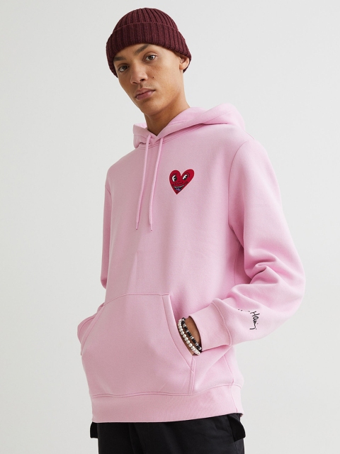 

H&M Men Pink Regular Fit Hoodie