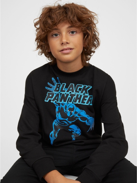 

H&M Boys Black Superhero Printed Sweatshirt