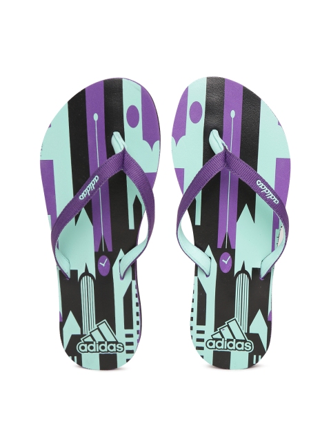 

ADIDAS Women Purple & Mint Green Printed Max Out Flip-Flops