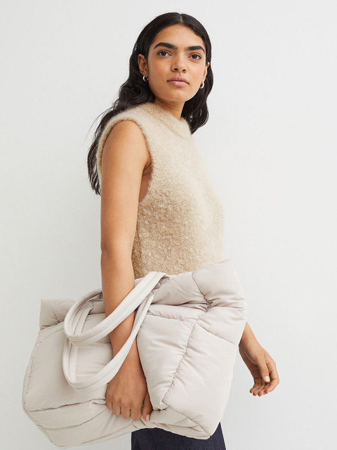 

H&M Women Beige Mohair Blended Sweater Vest