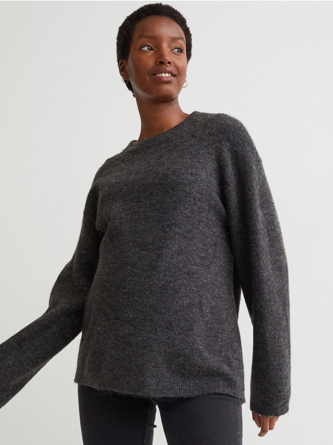 

H&M Women MAMA Fine-knit jumper, Grey