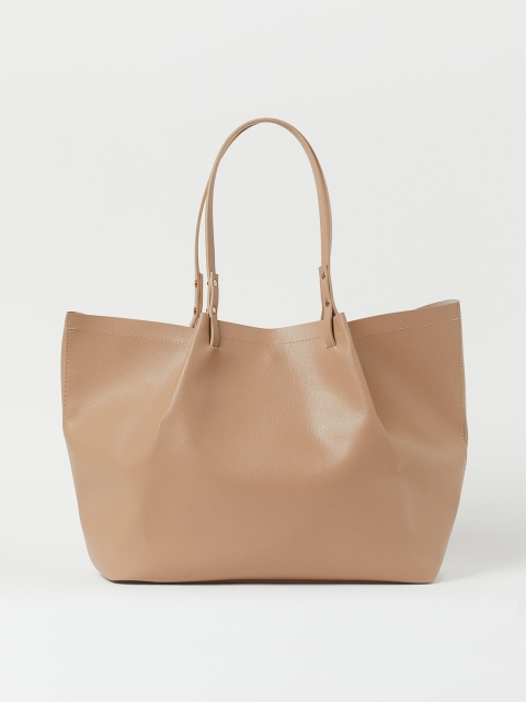 

H&M Women Beige Solid Shopper Bag
