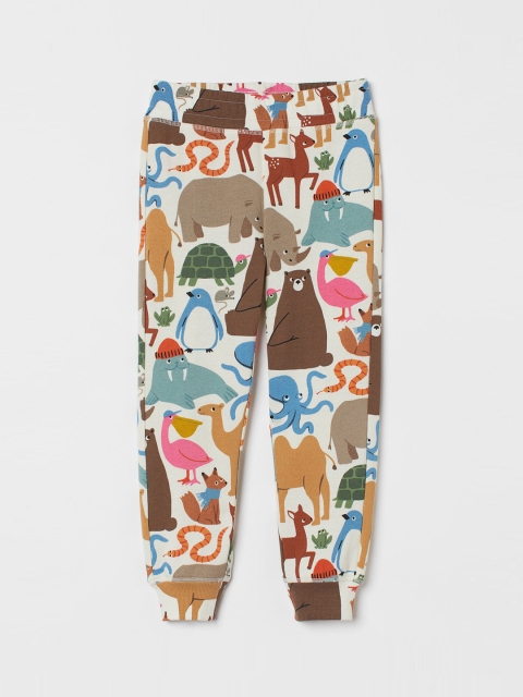 

H&M Boys Multicoloured Patterned Pure Cotton Joggers, Multi