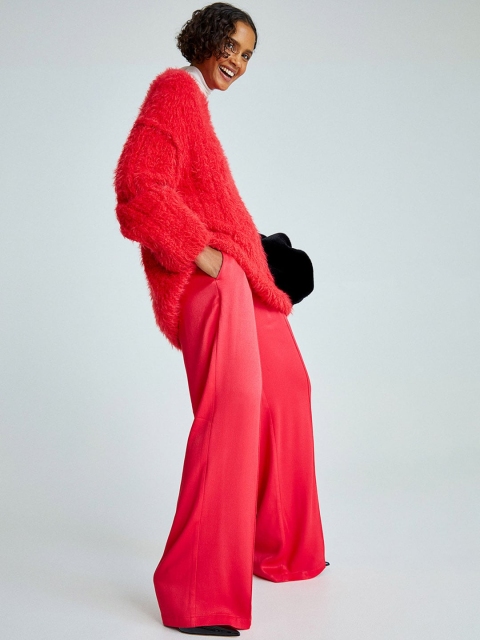 

H&M Women Red Wide trousers