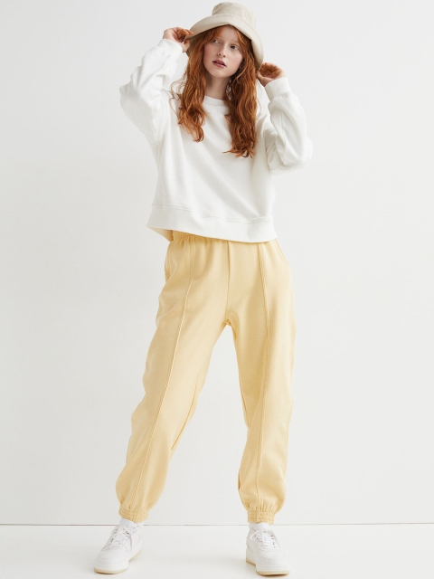 

H&M Women Yellow Oversized Joggers