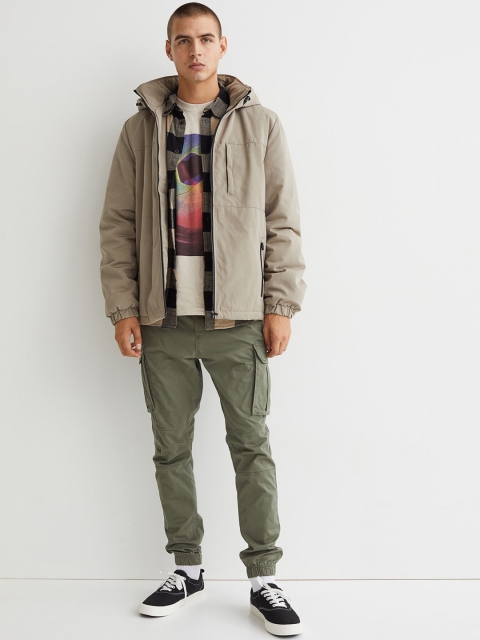 

H&M Men Green Skinny Fit Cargo Joggers