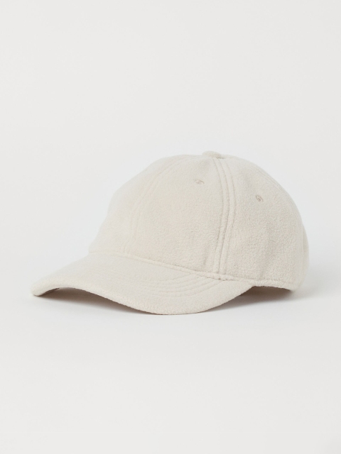 

H&M Women Off White Self Design Cap