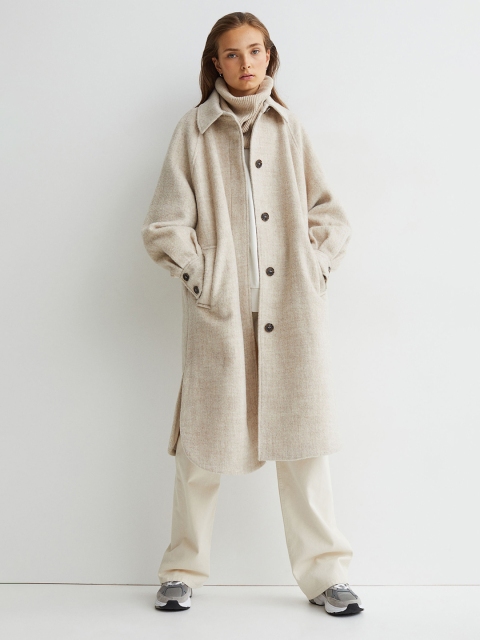 

H&M Women Beige Ribbed Tube Scarf