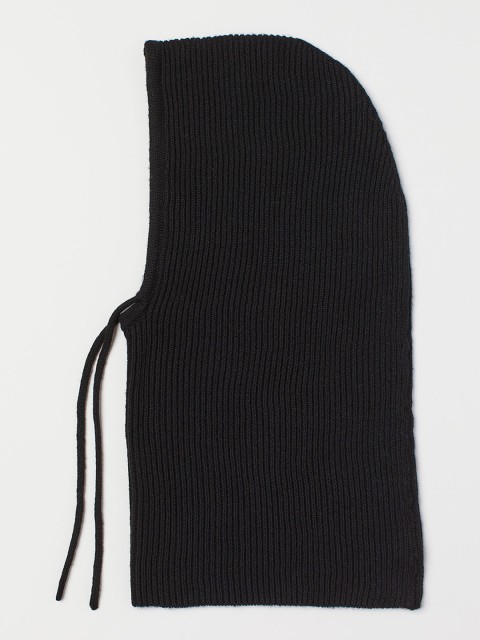 

H&M Women Black Knitted Balaclava