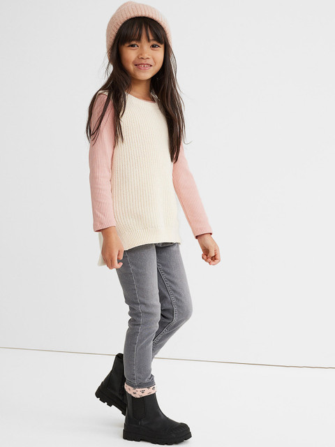 

H&M Girls Grey Skinny Fit Lined Jeans