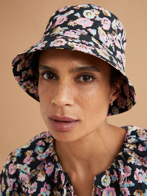 

H&M Women Multicoloured Cotton Bucket Hat, Multi