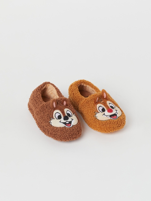 

H&M Girls Brown Soft Appliqued Slippers
