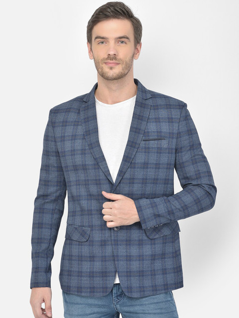 

Canary London Blue Checked Slim Fit Blazer
