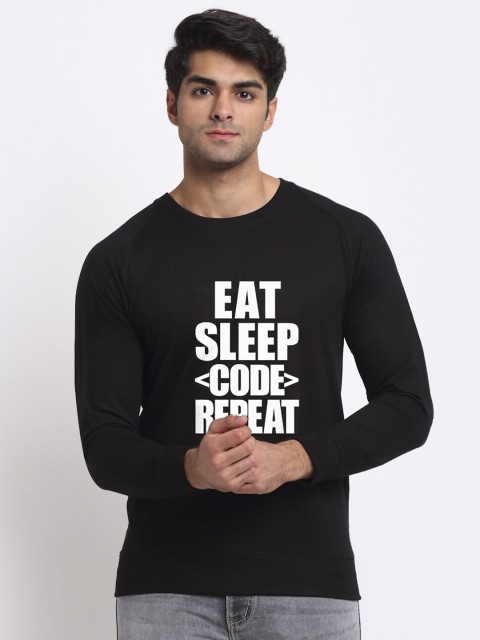 

Friskers Men Black Printed Sweatshirt
