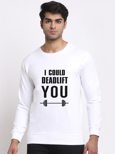 

Friskers Men White Printed Sweatshirt