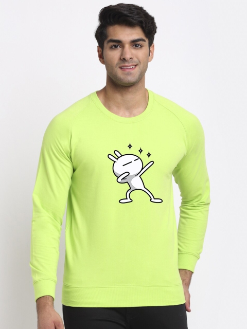 

Friskers Men Green Printed Sweatshirt