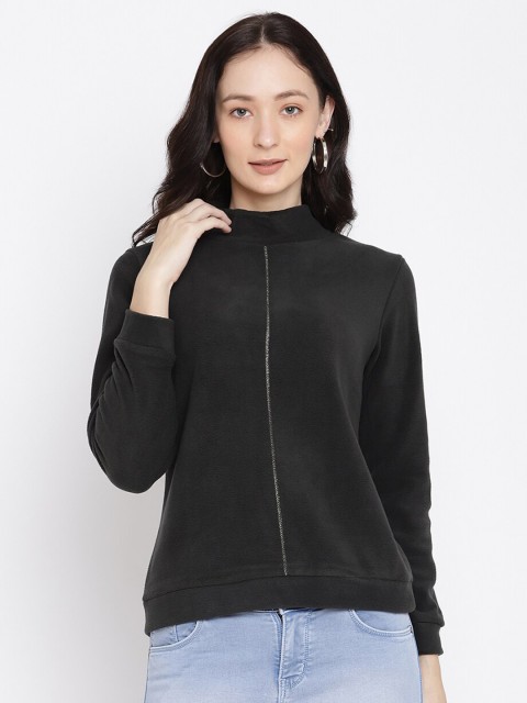 

METTLE Women Black Sweatshirt