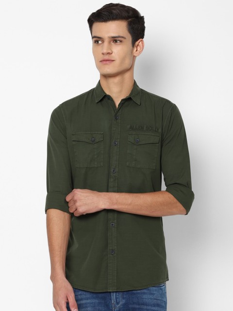 

Allen Solly Sport Men Olive Green Casual Shirt
