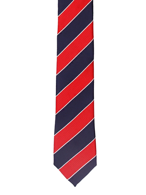 

Tossido Red & Navy Striped Slim Tie