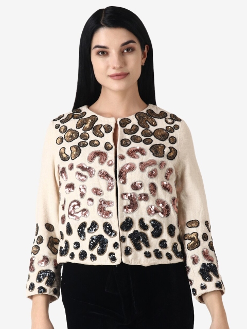 

Diwaah Women Off White & Black Embellished Clothing Set