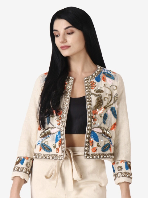 

Diwaah Women Off-White Embellished Clothing Set