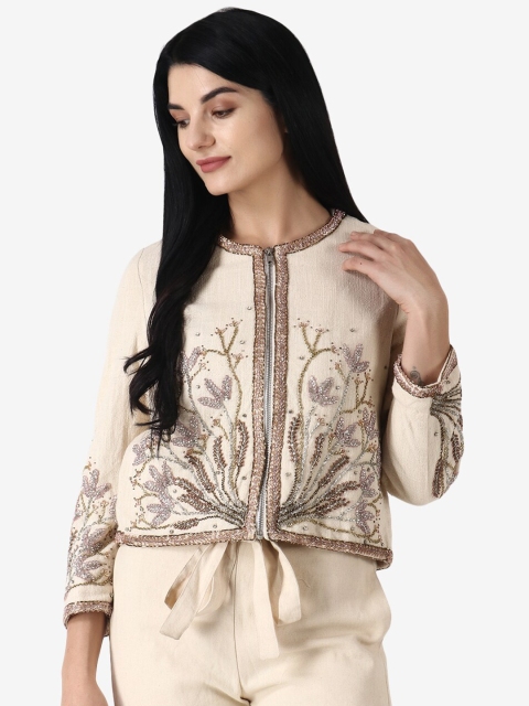 

Diwaah Women Off White Embellished Clothing Set