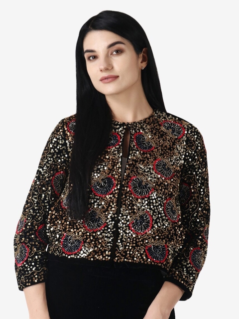 

Diwaah Women Black Embellished Co-Ord Set