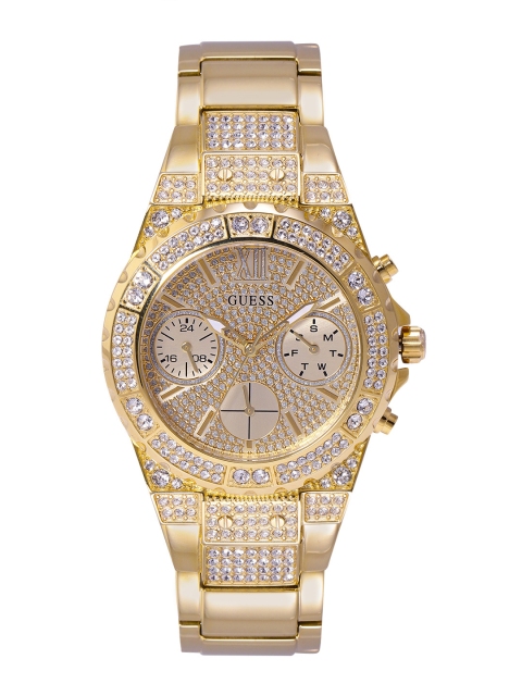 

GUESS Women Gold-Toned Embellished Bracelet Style Analogue Watch GW0037L2