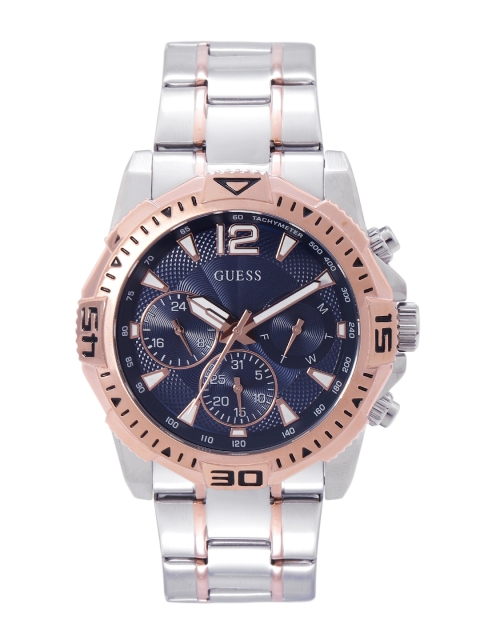 

GUESS Men Blue Patterned Bracelet Style Analogue Watch GW0056G5