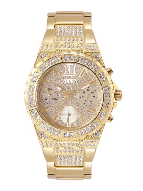 

GUESS Women Gold-Toned Embellished Analogue Chronograph Watch GW0037L2