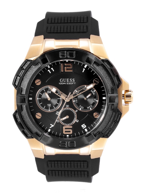 

GUESS Men Black Analogue Chronograph Watch GW0100G1