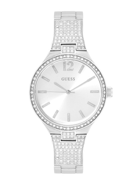 

GUESS Women Silver-Toned Dial & Bracelet Style Straps Analogue Watch W0900L1