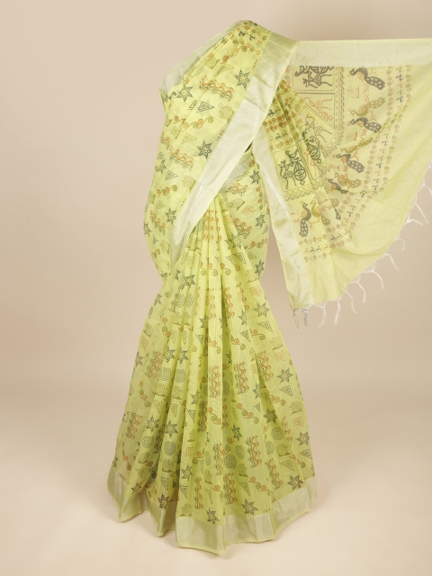 

Pothys Green & Brown Pure Cotton Saree